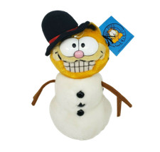 9" VINTAGE DAKIN GARFIELD SNOWMAN COSTUME STUFFED ANIMAL PLUSH TOY W/ TAG