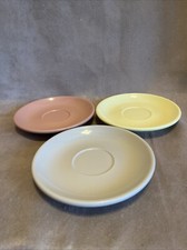 Vintage Lot of 3 Boonton Ware 202-6 5.75โ Saucers Melmac Multicolors made In USA