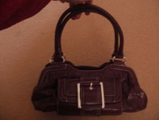 Ladies NEXT brown bag handbag with white stitching FREE POSTAGE