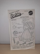 LIBRETTO ISTRUZIONI BARBIE PEACHES 'N CREAM 1984 FIOR DI PESCO TAIWAN RARISSIMO