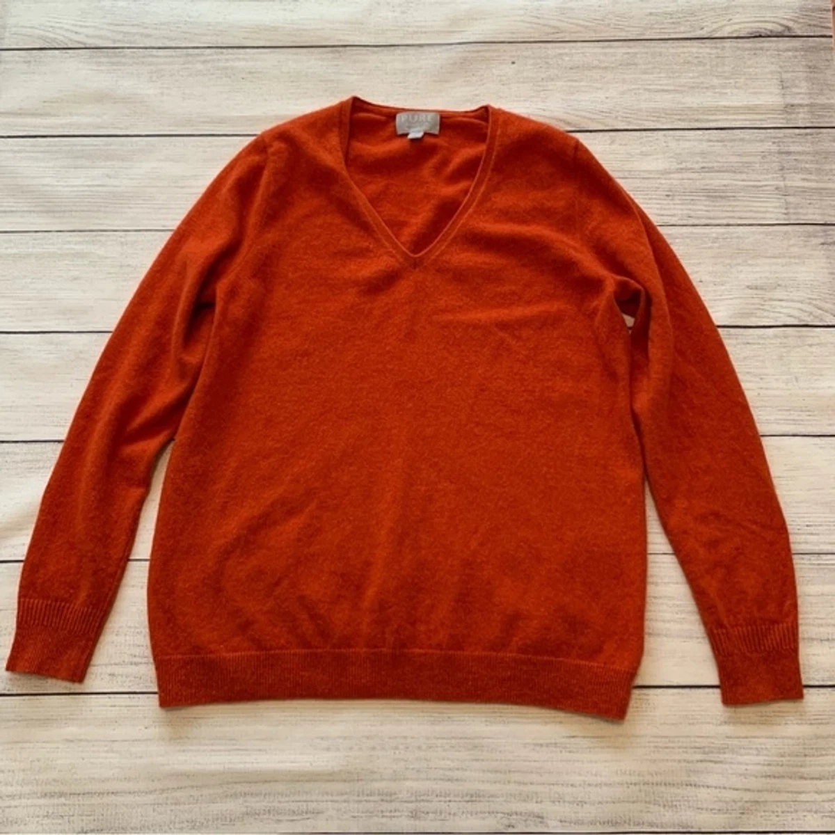 Burnt orange hotsell cashmere sweater
