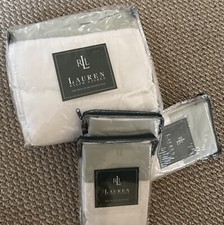 New Vtg RALPH LAUREN WENTWORTH CUFF EUCALYPTUS King Duvet  3 STD Pillow Shams