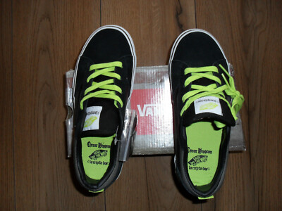 VANS OMAR HASSAN LA CRIPTA DOS BOYS BLACK/GREY SKATER TRAINERS SZE