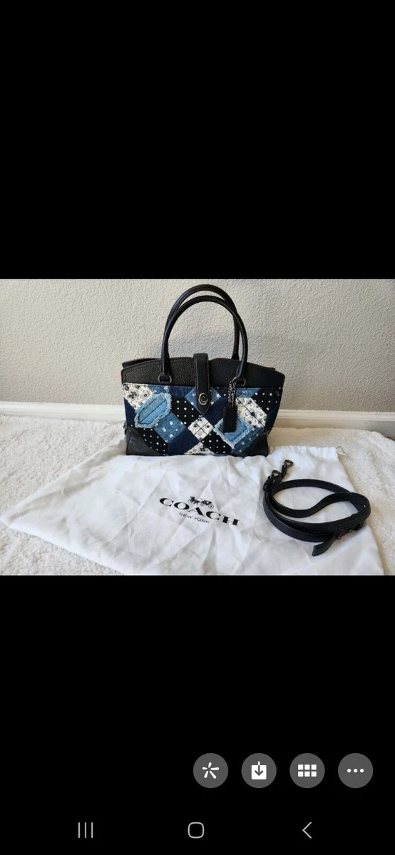 Coach Patchwork Denim Exterior Satchel/Top Handle Bag Handbags