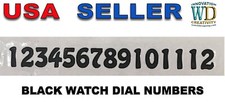 Watch Dial Hour Markers Numbers Numerals Silver Gold Indexes Indices bars Black