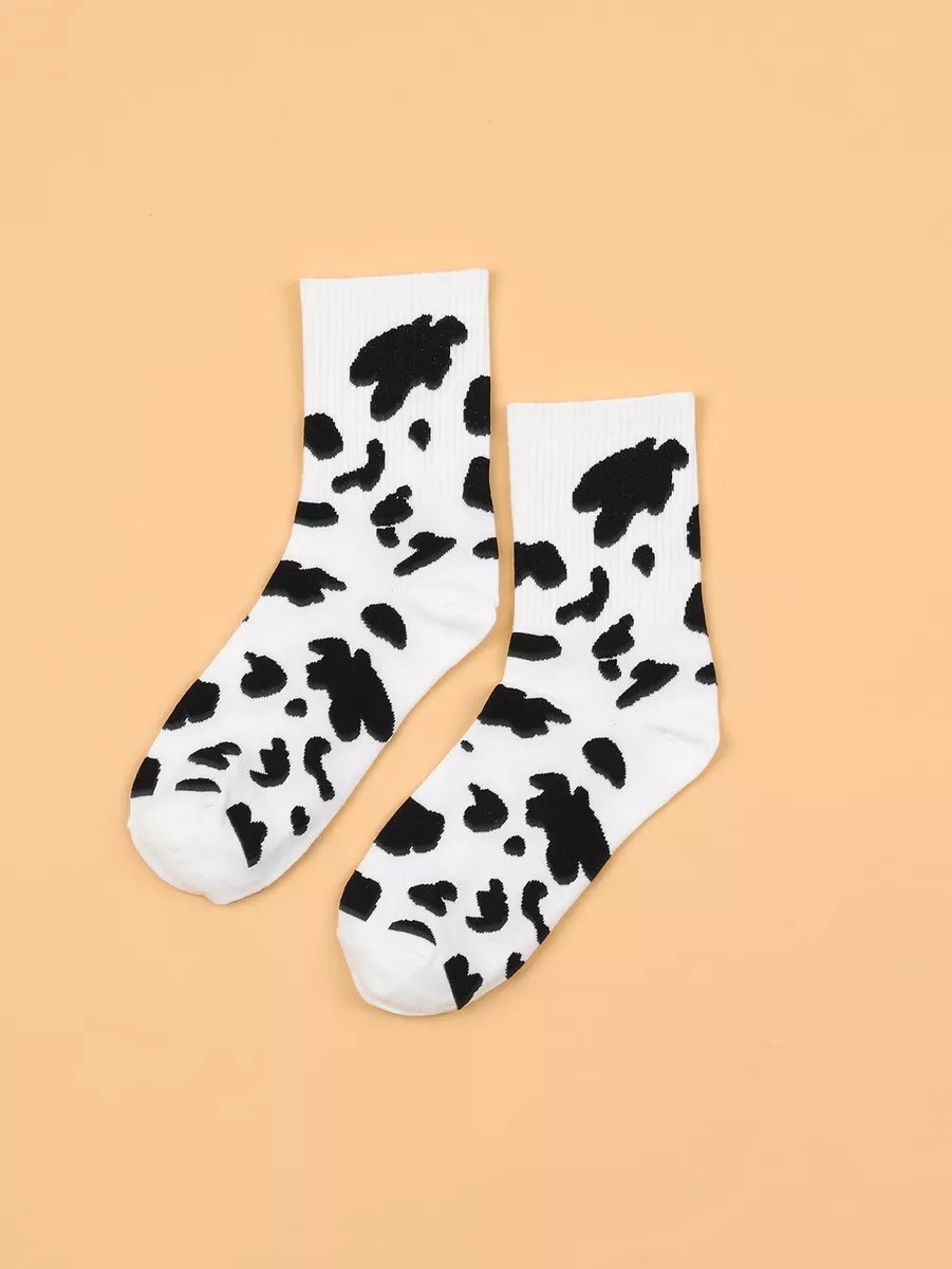 Cow print socks deals