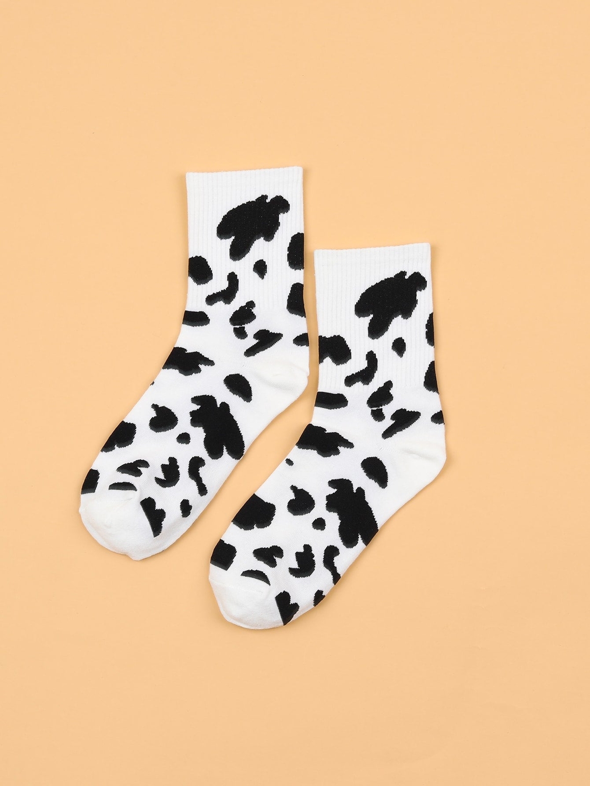 Black and White Cow Print Socks Funny Socks for Women Novelty Socks