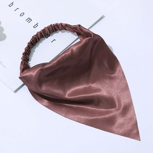 2 Stück Seidensatin Haarband Stirnbänder Headwrap Bandana Dreieck Haar Schal Turban - Bild 8 von 15