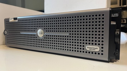 Dell PowerVault MD1000 with 15x 2TB 7.2K SATA and SAS, Dual EMMs, No Hard Drives