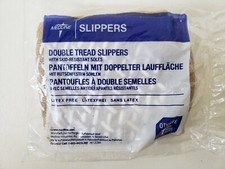 Medline size XL Double Tread Slipper Socks Tan