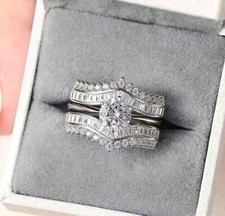 2.50Ct Round Cut Lab Created Diamond Halo Engagement Ring 14K White Gold Plated