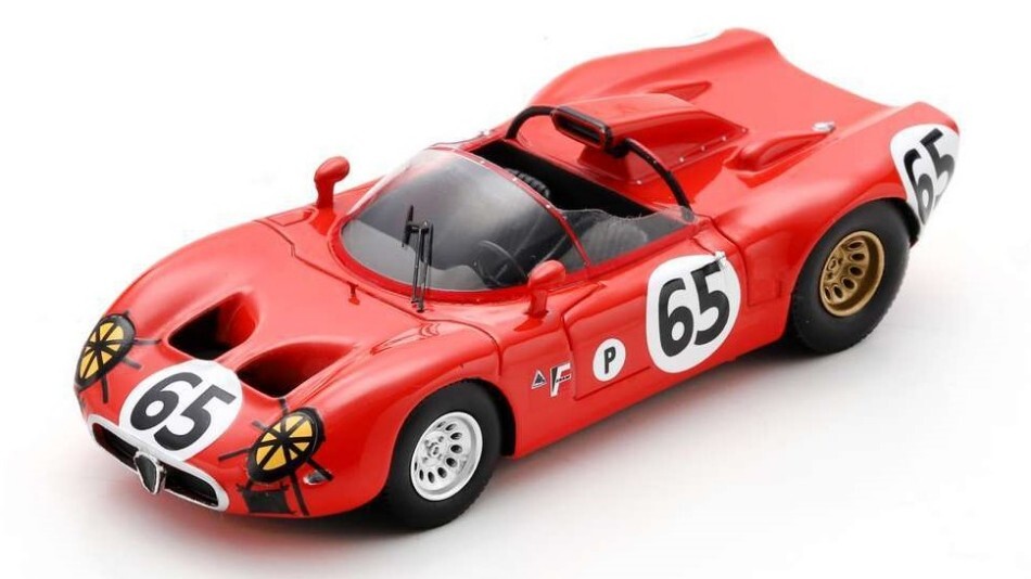 spark製　Alfa Romeo 33 12h Sebring 1967 Spark Alfa Romeo 33 #65 De Adamich Zeccoli - 12h Sebring