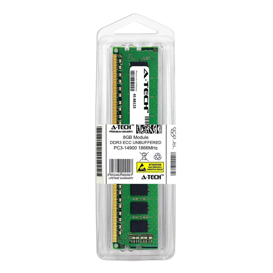 8GB PC3-14900E ECC UDIMM Micron MT18JSF1G72AZ-1G9E3 Equivalent Server Memory RAM - Image 2 of 2