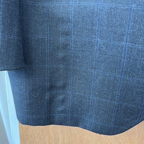 Arnold Brant Suit Mens 44L Gray Windowpane 3 Button 100% Wool Pants 34x32 Canvas - Picture 3 of 24