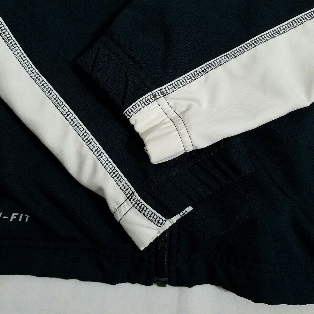 Nike Dri Fit Jacket Zip Front Swoosh Logo Mens S Small Blue