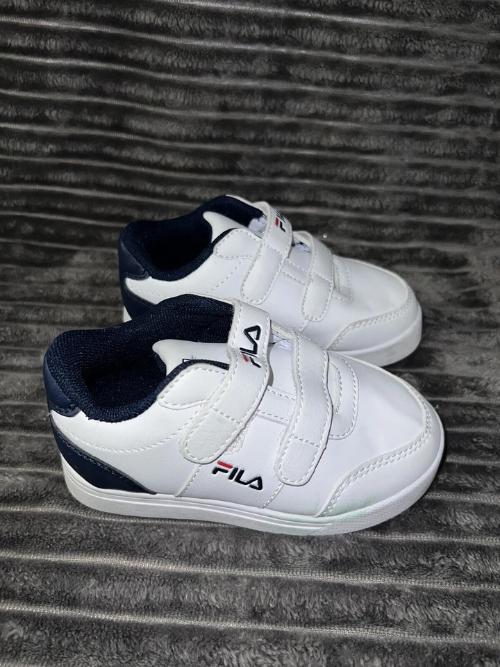 FILA toddler Shoe US size 8 Blue and white baby sneaker - Image 3 of 4