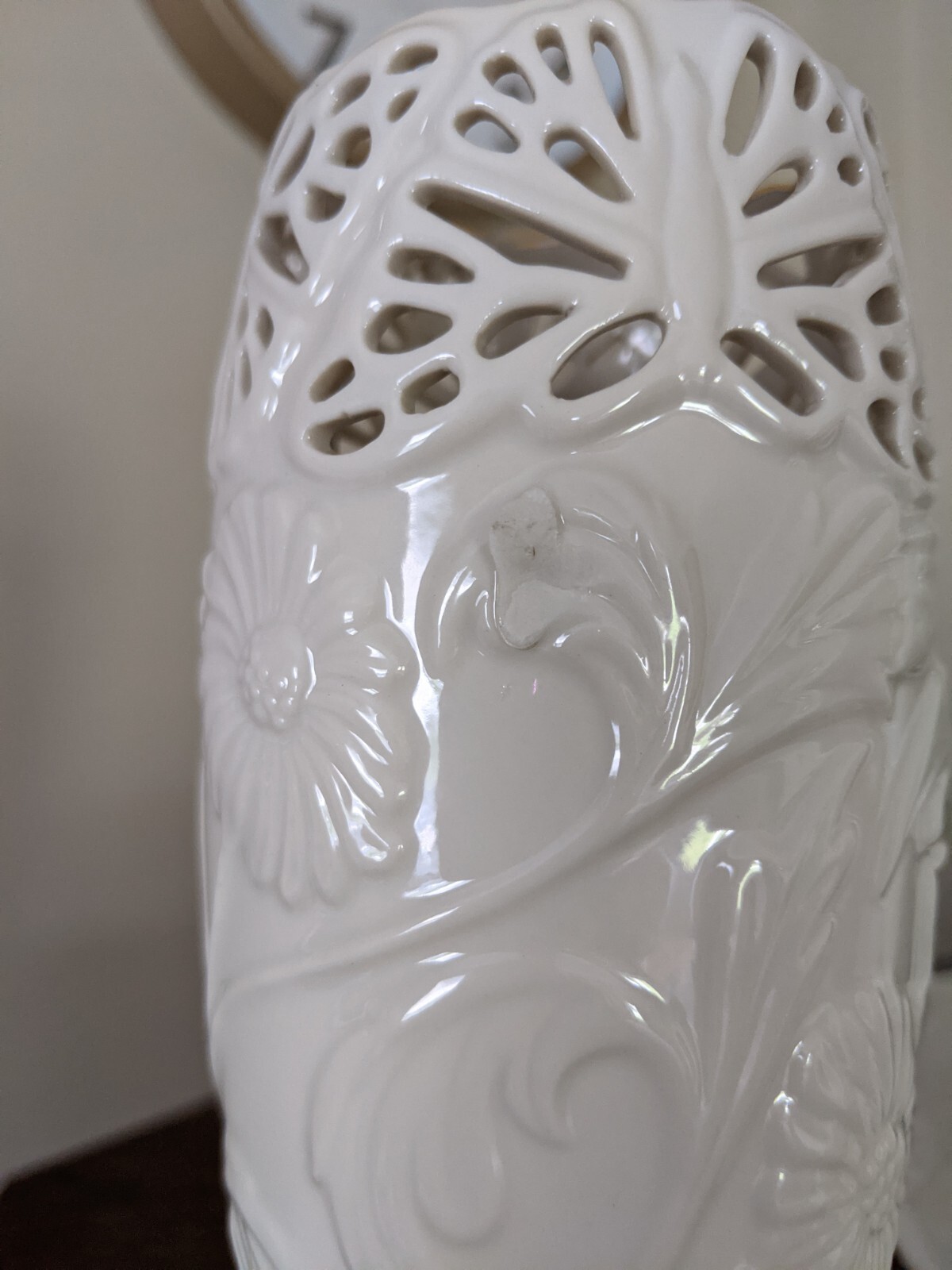 Lenox Butterflies And Lace Vase 8.5 Inches Butterfly Broken eBay