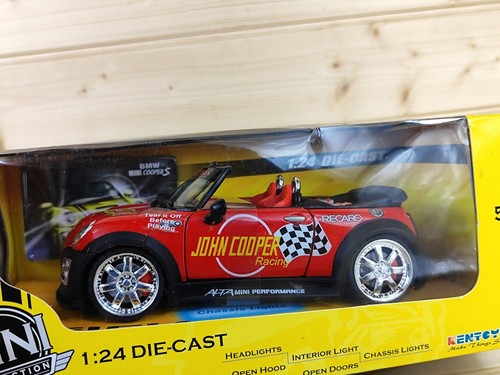 Kentoys 1:24 Mini Cooper Collection 1:24 Die Cast Cabrio rot neu alt STK - Bild 6 von 17