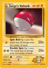 Lt. Surge's Voltorb 84/132 Common Gym Heroes Pokemon Unlimited Lightly Played