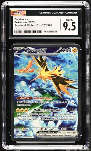 Zapdos ex graded CGC 9.5 for sale on eBay