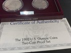 Silver 1992 U.S. Olympic Two-Coin Commemorative Proof Set. Bonus Autograph ✍️ — photo 4