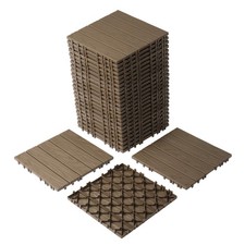 27 PCS Plastic Deck Tiles 12" x 12" Deck Tiles Interlocking, Outdoor All Weather