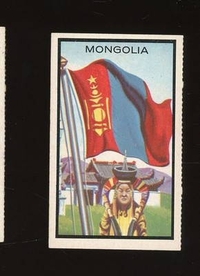 1963 Topps Midgee Flags of the World #59 Mongolia NM/MT *d2
