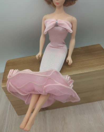 Vintage 1987 Mattel Perfume Pretty Barbie Doll - Pink Dress (No Doll)