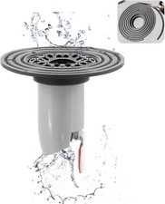 Odor-Proof Shower Drain Plug with Magnetic Backflow Preventer, Hair Catcher, and