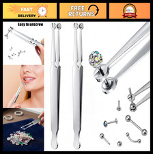 2 Pcs Stainless Steel Piercing Clamps Pliers Tool for Jewelry, Tongue Rings  Ea