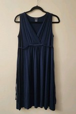 Ann Taylor Matte Jersey Midi Shoulder Tie Flare Dress Size S.    0156
