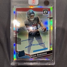 2023 Panini Donruss Optic - Rated Rookie Bijan Robinson #206 Holo Prizm (RC, AU)