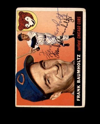 Frank Baumholtz Signed 1955 Topps Chicago Cubs Autograph