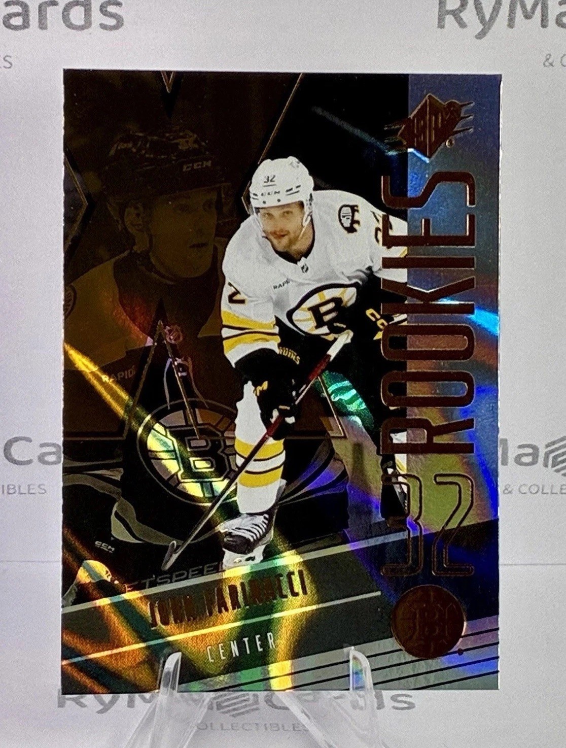 John Farinacci RC 2025-26 Upper Deck SPx #143 Base Bruins Rookie