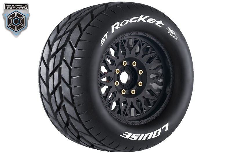 Team Louise LOUT3324X ST-ROCKET 1/8 Sport (2) Uni-Hexagon Interchangeable Rim