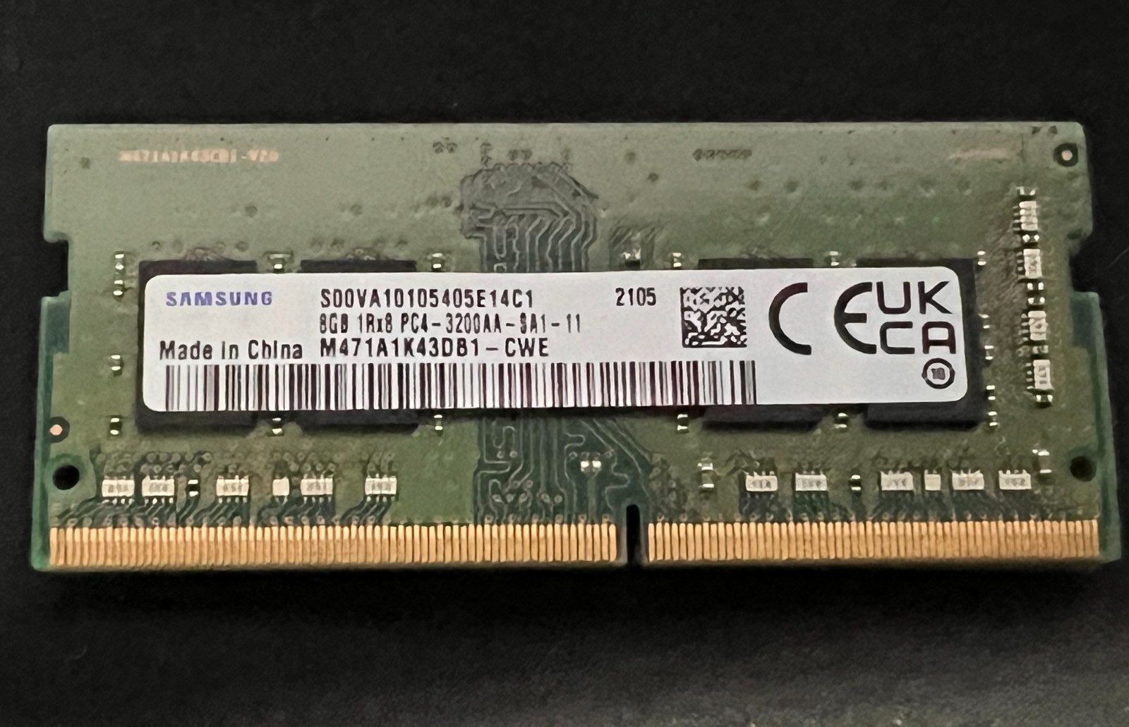 Samsung 8GB DDR4 Laptop RAM Upgrade