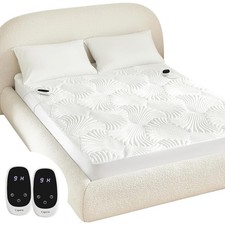 Heated Mattress Pad King, Electric Mattress Pad Bed Warmer with 9 Heat Settings