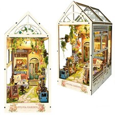 Book Nook Kits for Adults, 3D Wooden Dollhouse Kit with Lights, DIY Miniature...