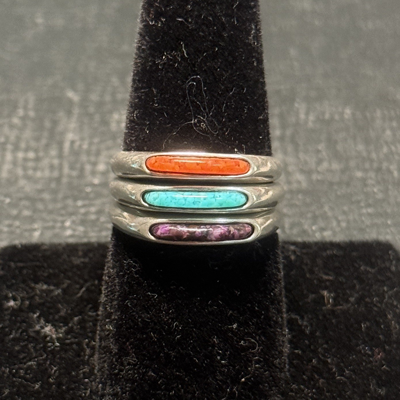 Carolyn Pollack  SIGNED 925 (3) Stackable Coral A… - image 1