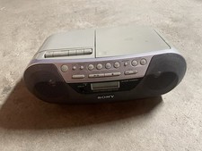 Sony CD Cassette Recorder Player AM/FM Radio CFD-S05 Portable Boombox TESTED