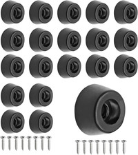 20 Pcs Cutting Board Feet, 0.31" X 0.59" H X D round Black Rubber Feet Non Sli