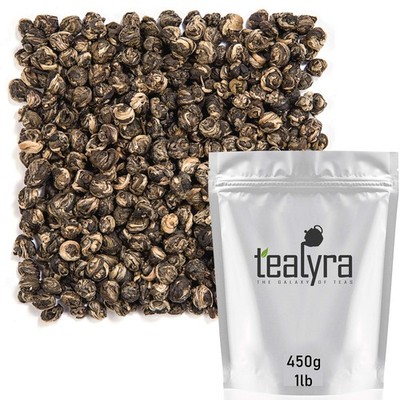 Tealyra  Imperial Jasmine Dragon Pearls  16Ounce  Green Tea Loose Leaf  Premi...