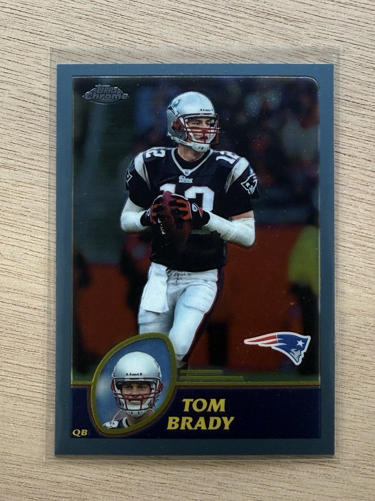 2003 Topps Chrome #124 Tom Brady New England Patriots Football Trading Card