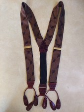 Vintage Suspenders Geometric CAS WEST GERMANY Clip Braces Adjustable