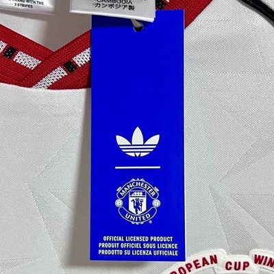Manchester United 1991 Retro UEFA Cup Winners Adidas Jersey JP L