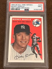 1994 Upper Deck All-Time Heroes - 1954 Topps Archives #259 Mickey Mantle PSA 9