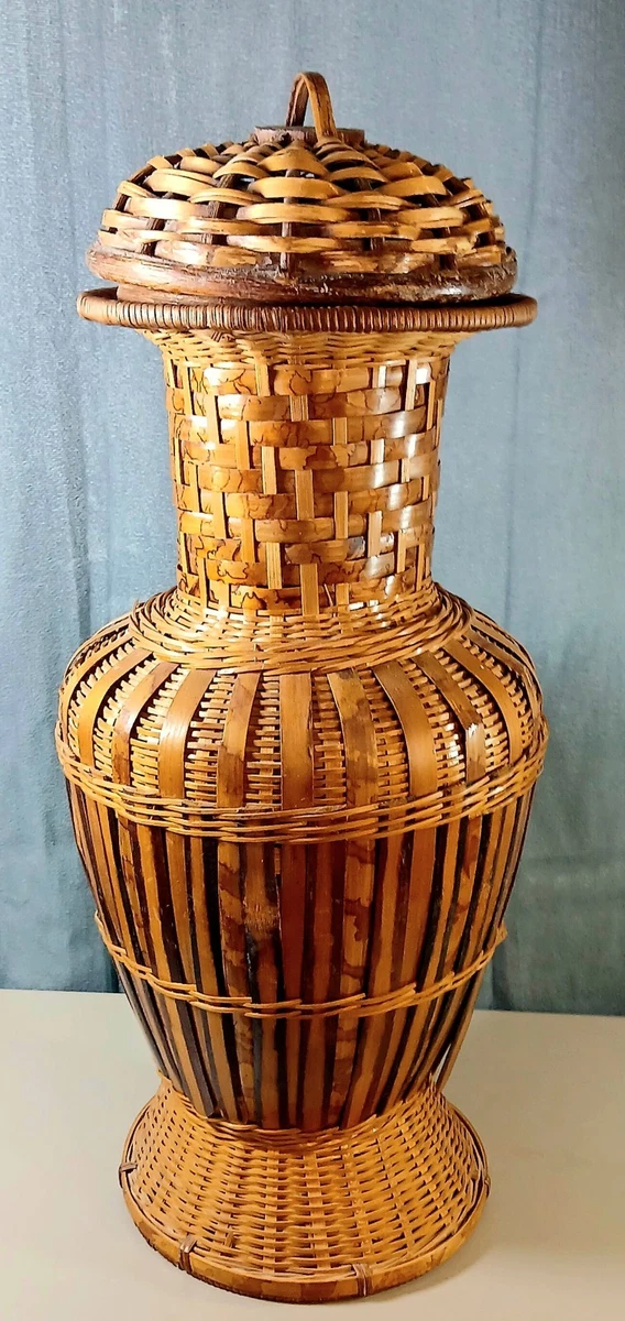 柳条棕色花瓶| eBay