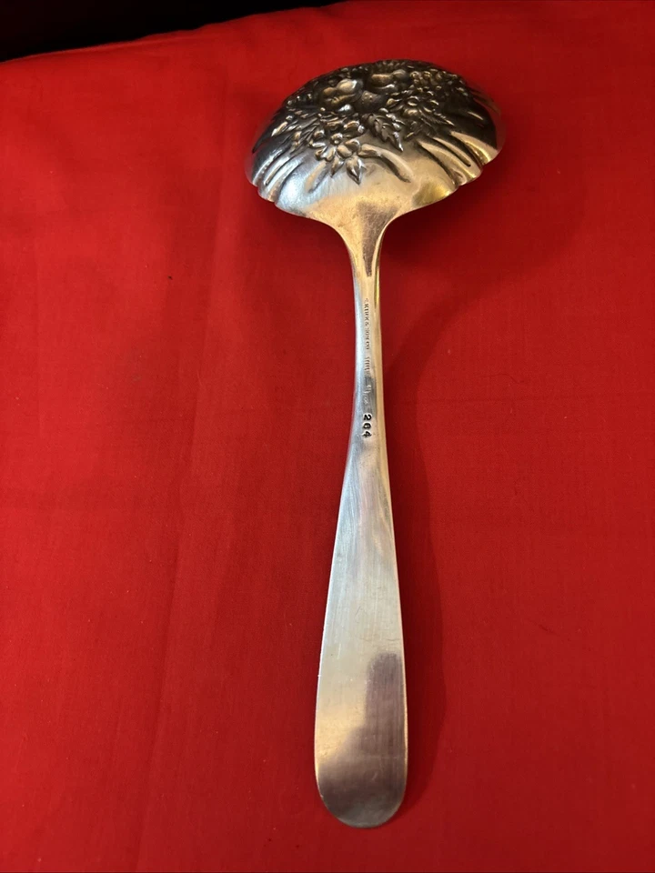 CUCHARA GRANDE BAYAS S. KIRK & SON REPOUSSE ESTERLINA 9 1/4" Foto 4 de 4