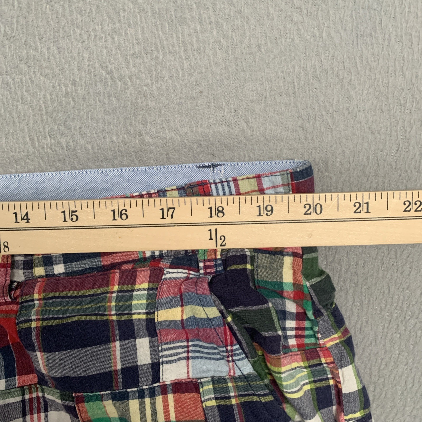 American Eagle Indian Madras Patchwork Plaid Shor… - image 6