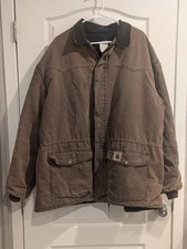 Vintage Men's Carhartt Chestnut Chore Coat 2XL C08 Quilt Lined Made In USA